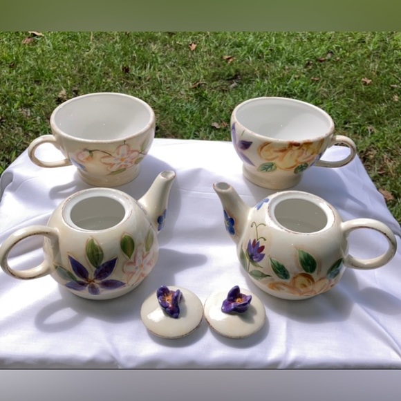 Floral Vintage Style Tea For One Set - Picture 3 of 8